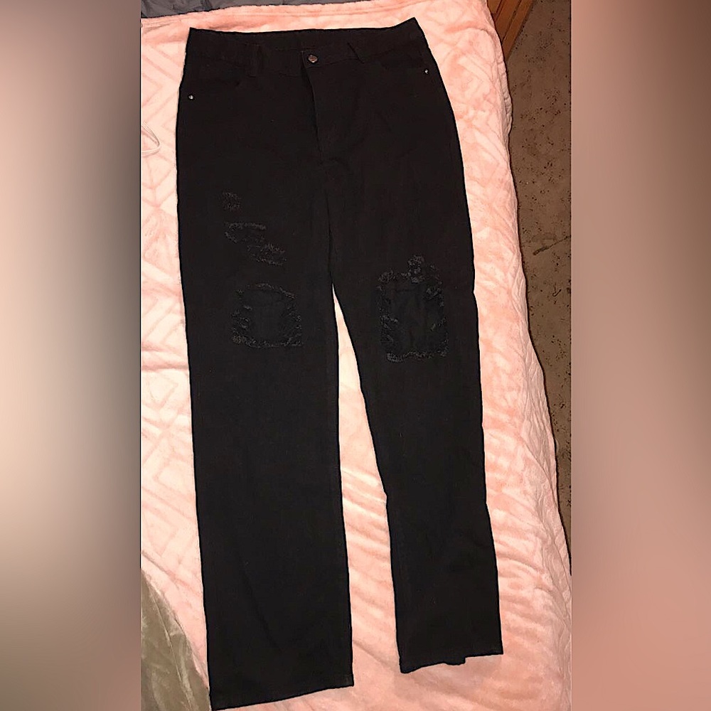 black ripped jeans from SHEIN